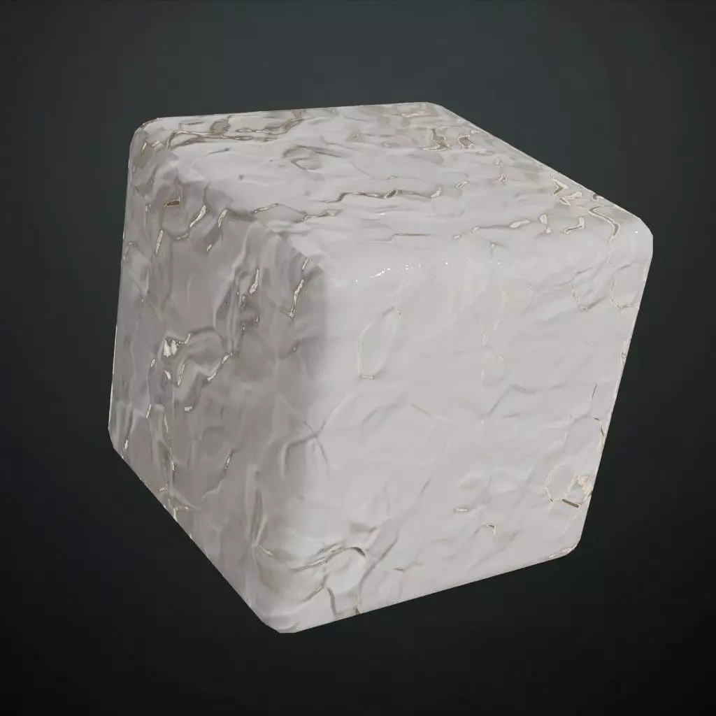 White Crumpled Aluminium Foil Texture PBR Seamless Texture_4