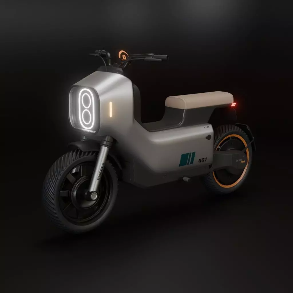 Futuristic Electric bike - Mini EV Bike 3D model_0