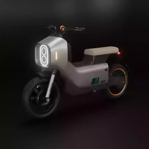 Futuristic Electric bike - Mini EV Bike 3D model