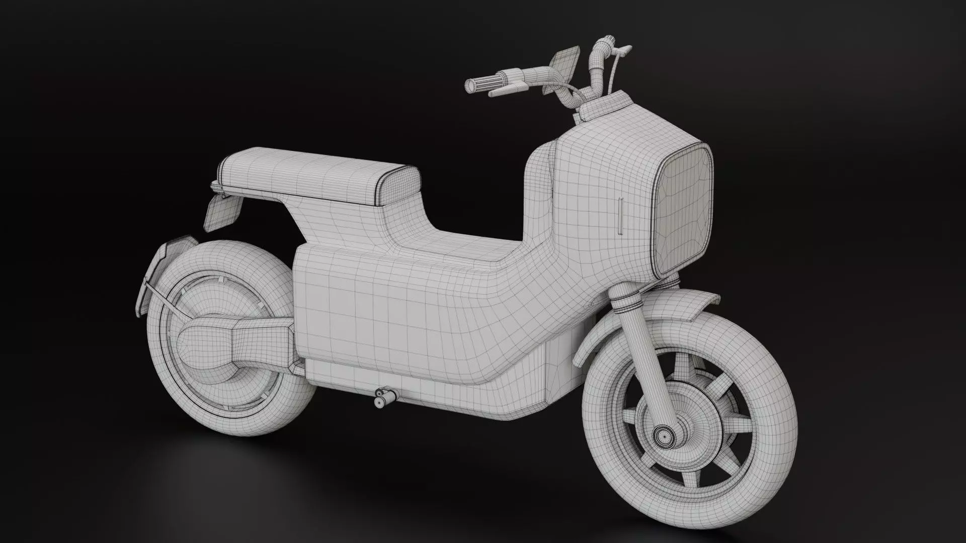 Futuristic Electric bike - Mini EV Bike 3D model_5