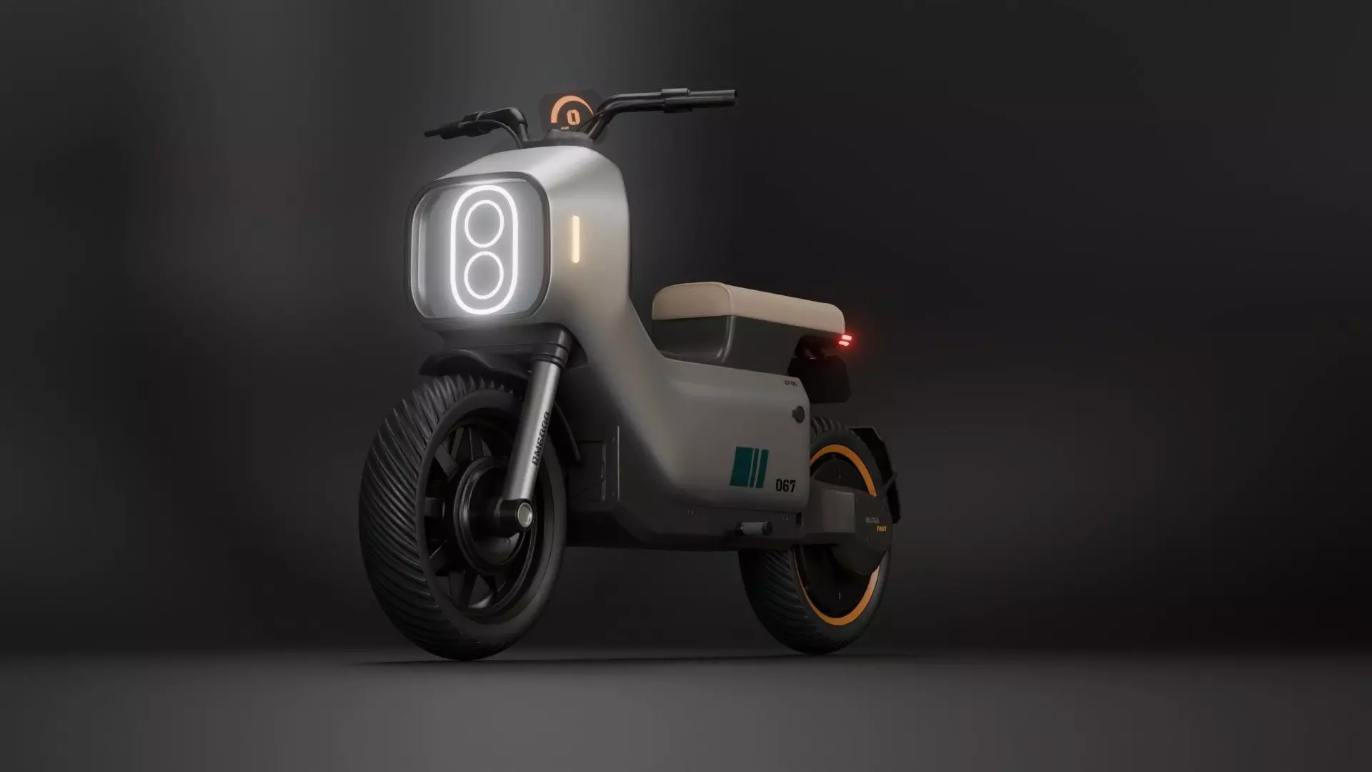 Futuristic Electric bike - Mini EV Bike 3D model_3