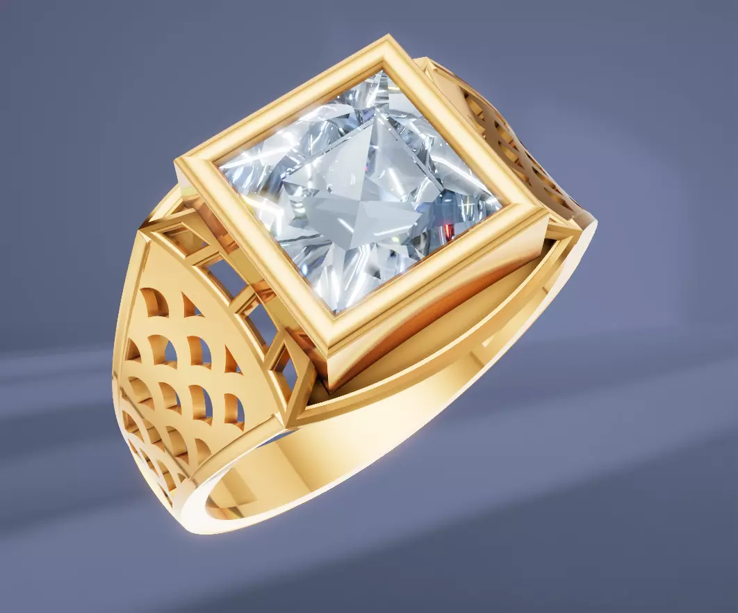 Gents ring 3D print model_0