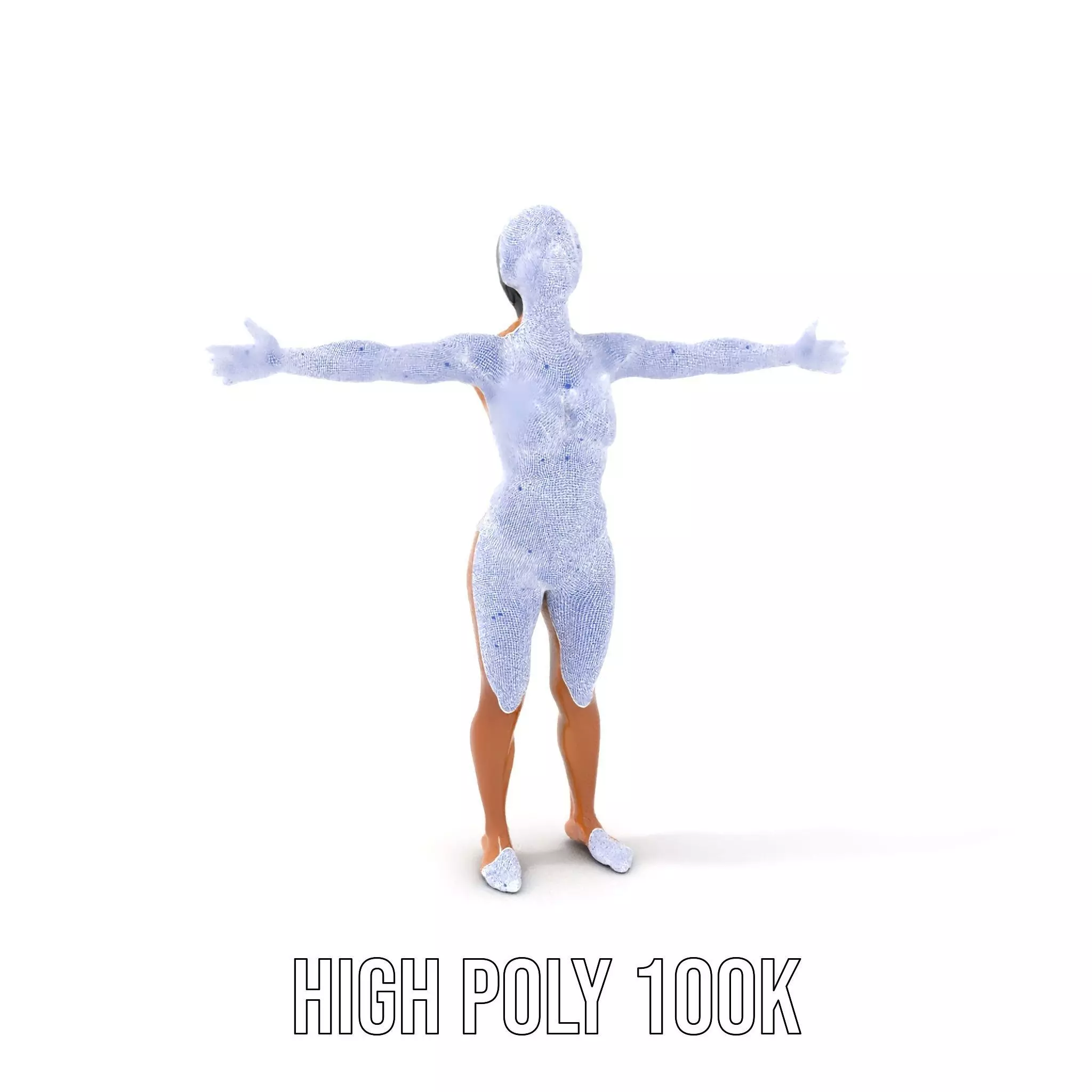 Elegant White Bikini model pack Low-poly 3D model_4