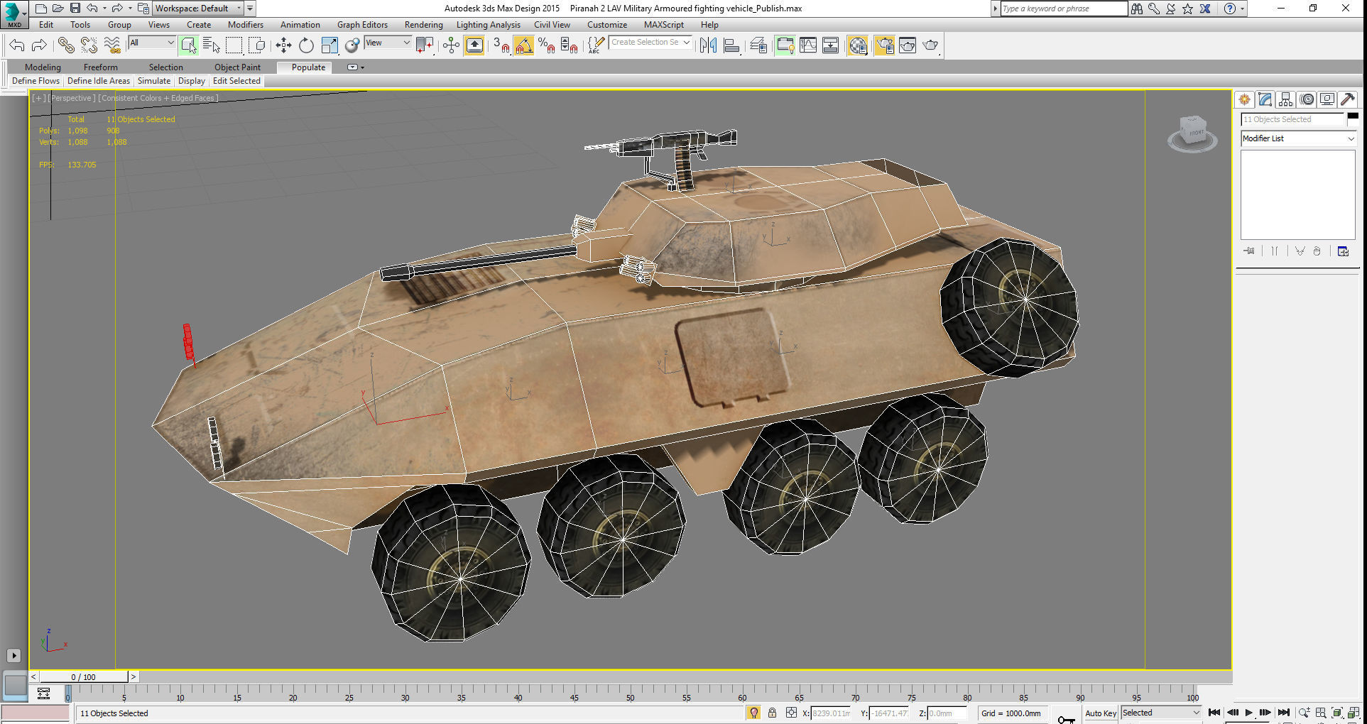 5 LAV 25 APC models for VR and Games Low-poly 3D model_11