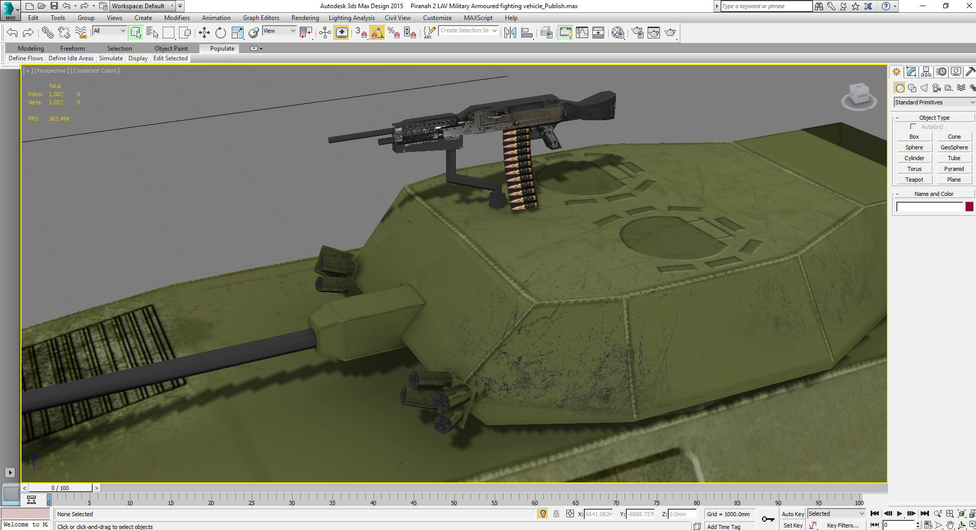 5 LAV 25 APC models for VR and Games Low-poly 3D model_14