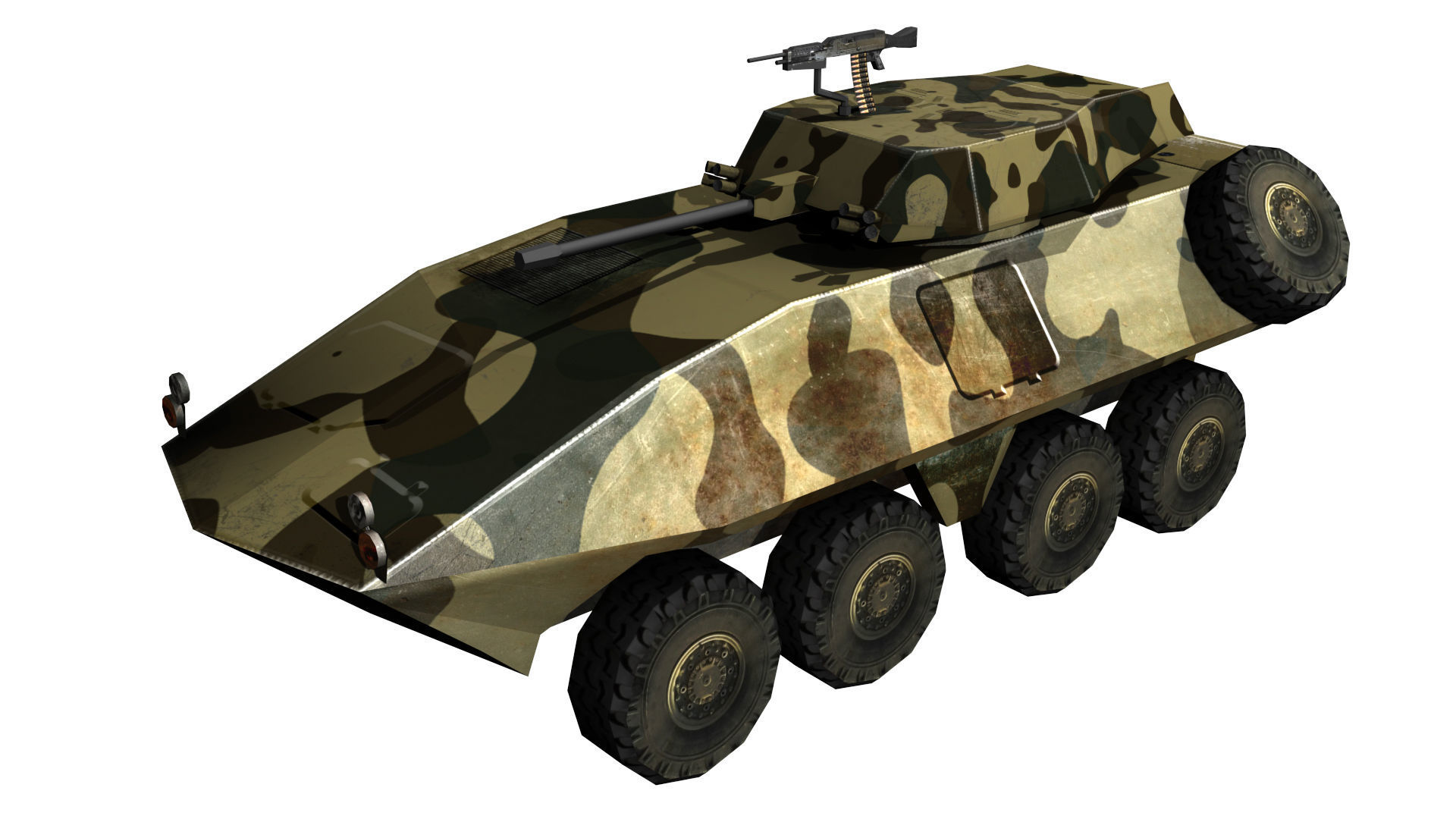 5 LAV 25 APC models for VR and Games Low-poly 3D model_4
