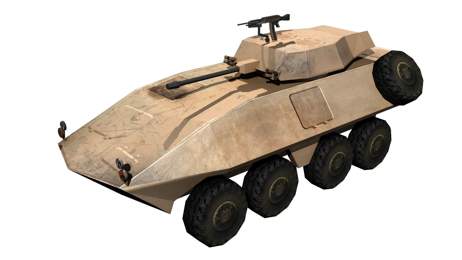 5 LAV 25 APC models for VR and Games Low-poly 3D model_2