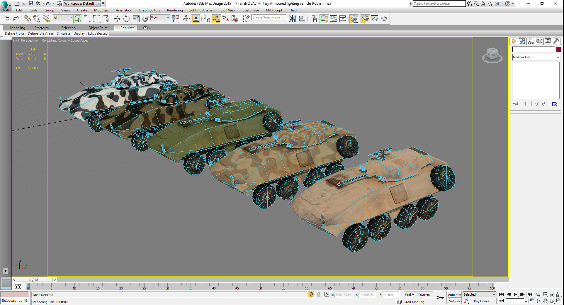 5 LAV 25 APC models for VR and Games Low-poly 3D model_10