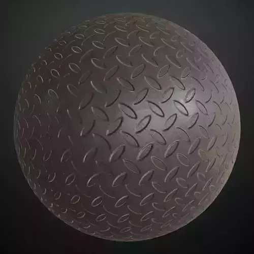 Dark Clean Diamond Tread Plate Metal PBR Seamless Texture