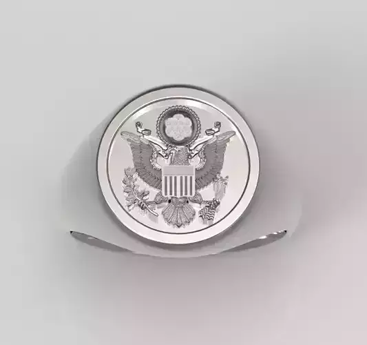 USA Signet Ring - Signet Ring - American Ring  3D print model