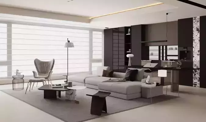 living and dining room