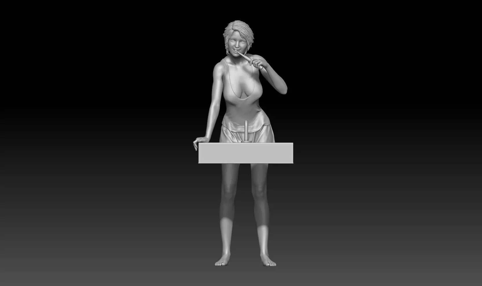 brush your teeth girl 2 3D print model