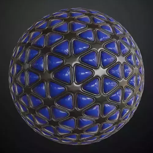 Blue Padded Triangular Sci-Fi Wall Panel PBR Seamless Texture Blue Padded Triangular Sci-Fi Wall Panel PBR Seamless Texture