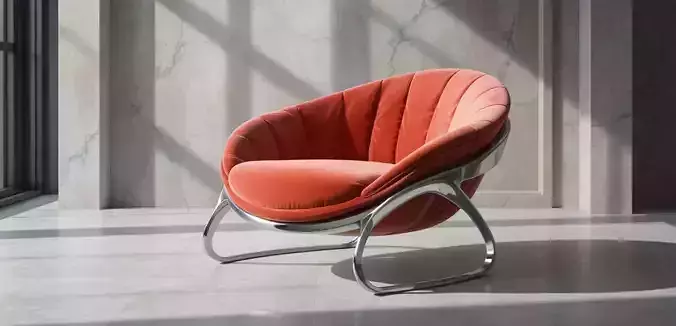 Premium Lounge Chair 3D Model Luxury Furniture  3D model