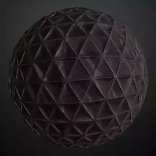 Dark Triangular Quilted Fabric Panel PBR Seamless