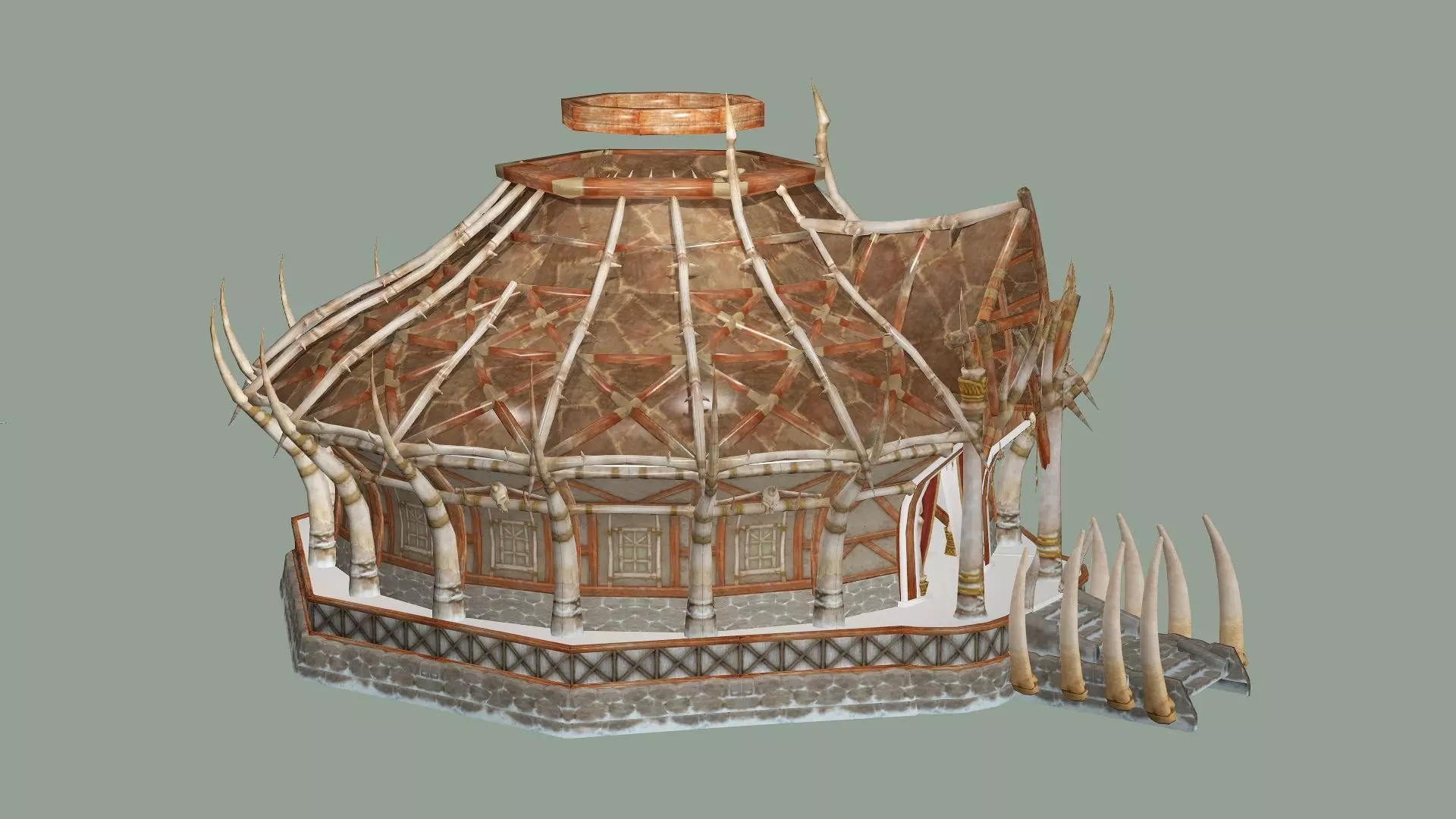 Old Hut-House C Low-Poly 3D Model Low-poly 3D model_4