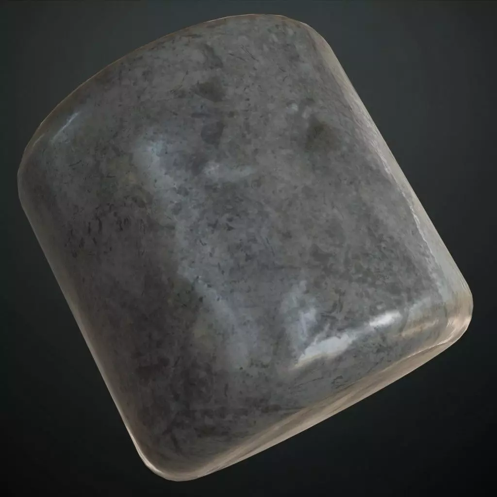 Smudged High-Gloss Dark Metal Texture PBR Seamless Texture_1