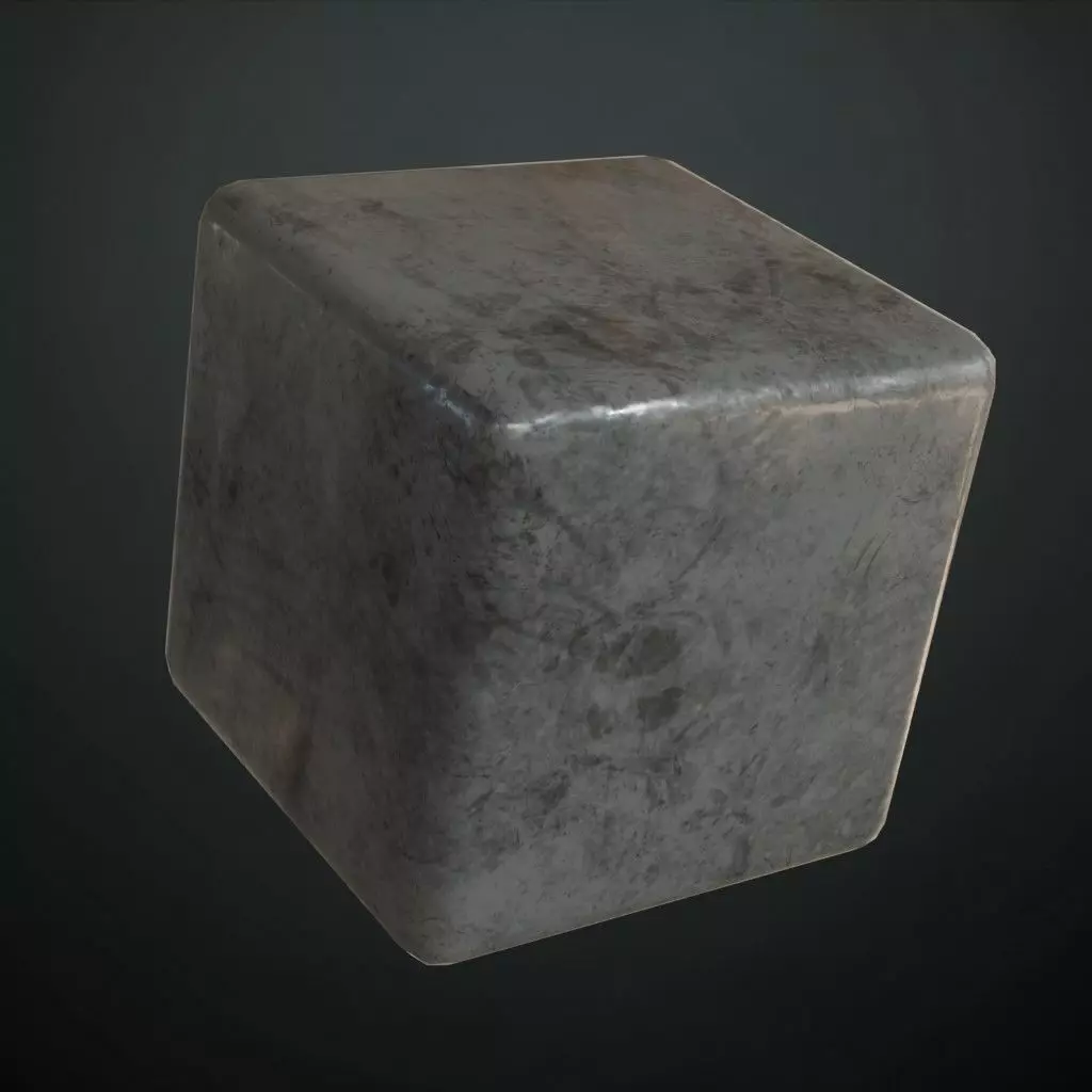 Smudged High-Gloss Dark Metal Texture PBR Seamless Texture_4