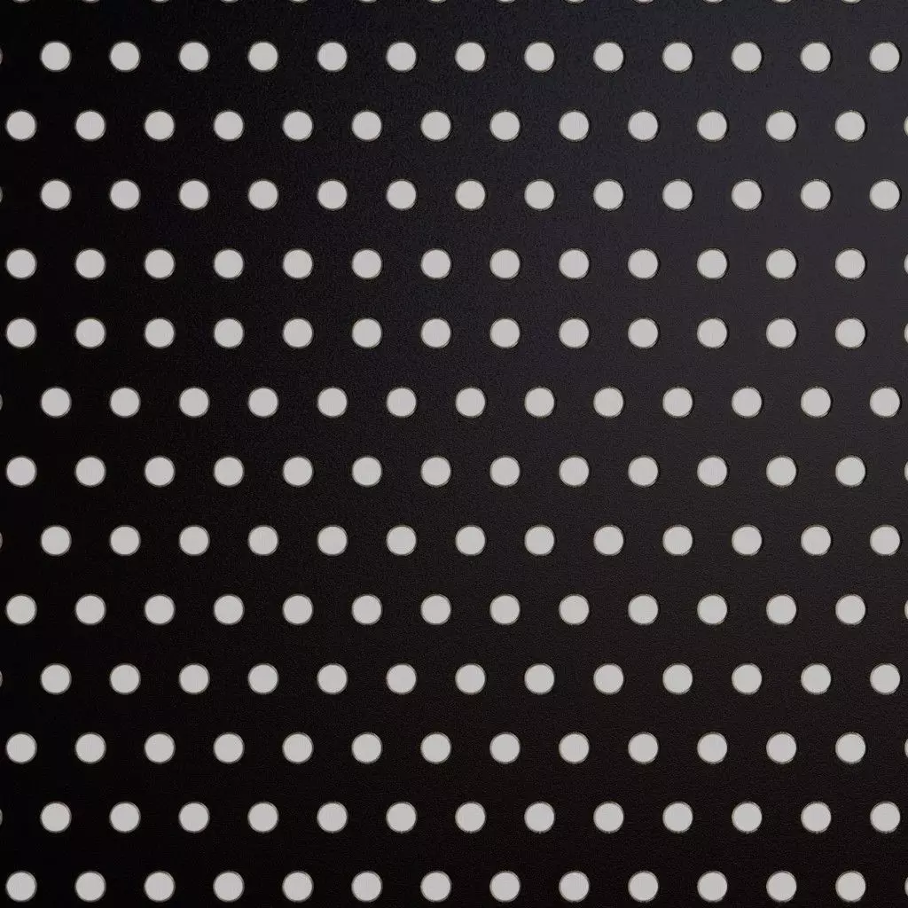 Black Perforated Metal Grill Screen PBR Seamless Texture_2
