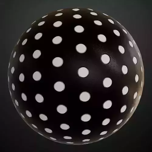 Black Perforated Metal Grill Screen PBR Seamless Texture