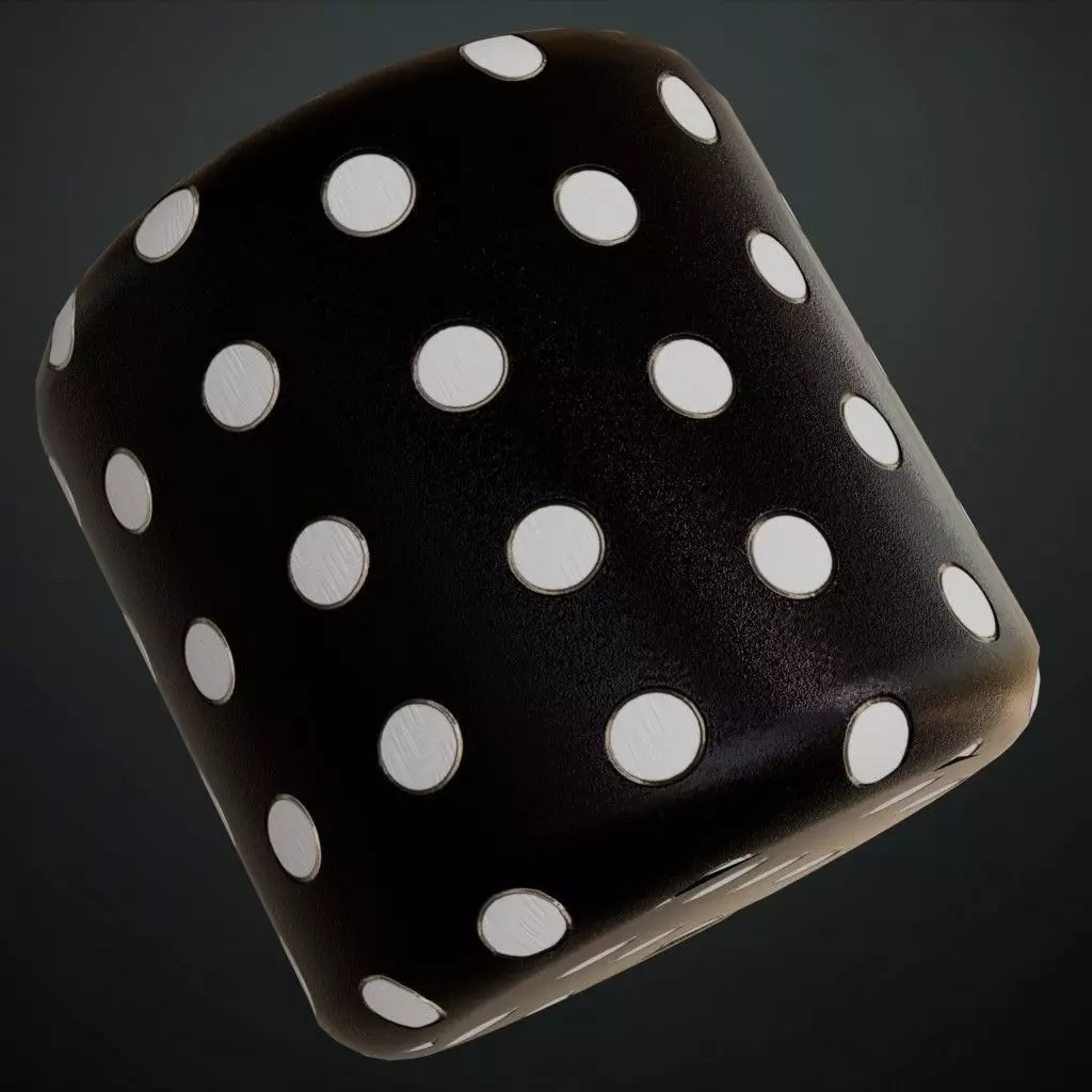 Black Perforated Metal Grill Screen PBR Seamless Texture_1