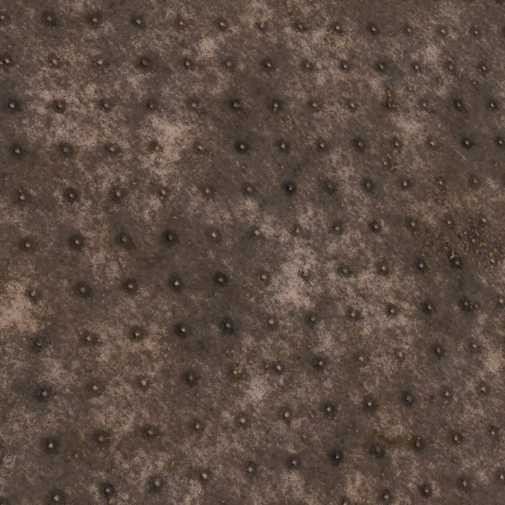 Rusted Rough Perforated Metal Sheet PBR Seamless Texture_3