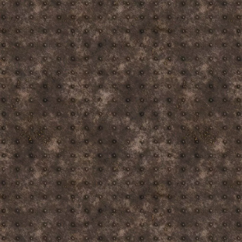 Rusted Rough Perforated Metal Sheet PBR Seamless Texture_2