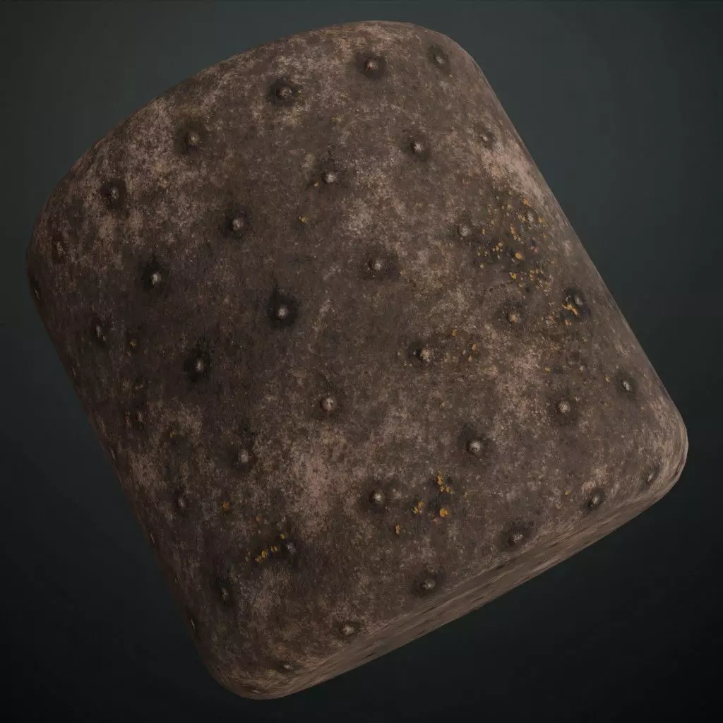 Rusted Rough Perforated Metal Sheet PBR Seamless Texture_1