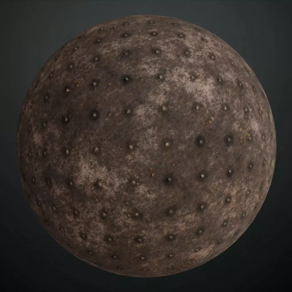 Rusted Rough Perforated Metal Sheet PBR Seamless Texture_0