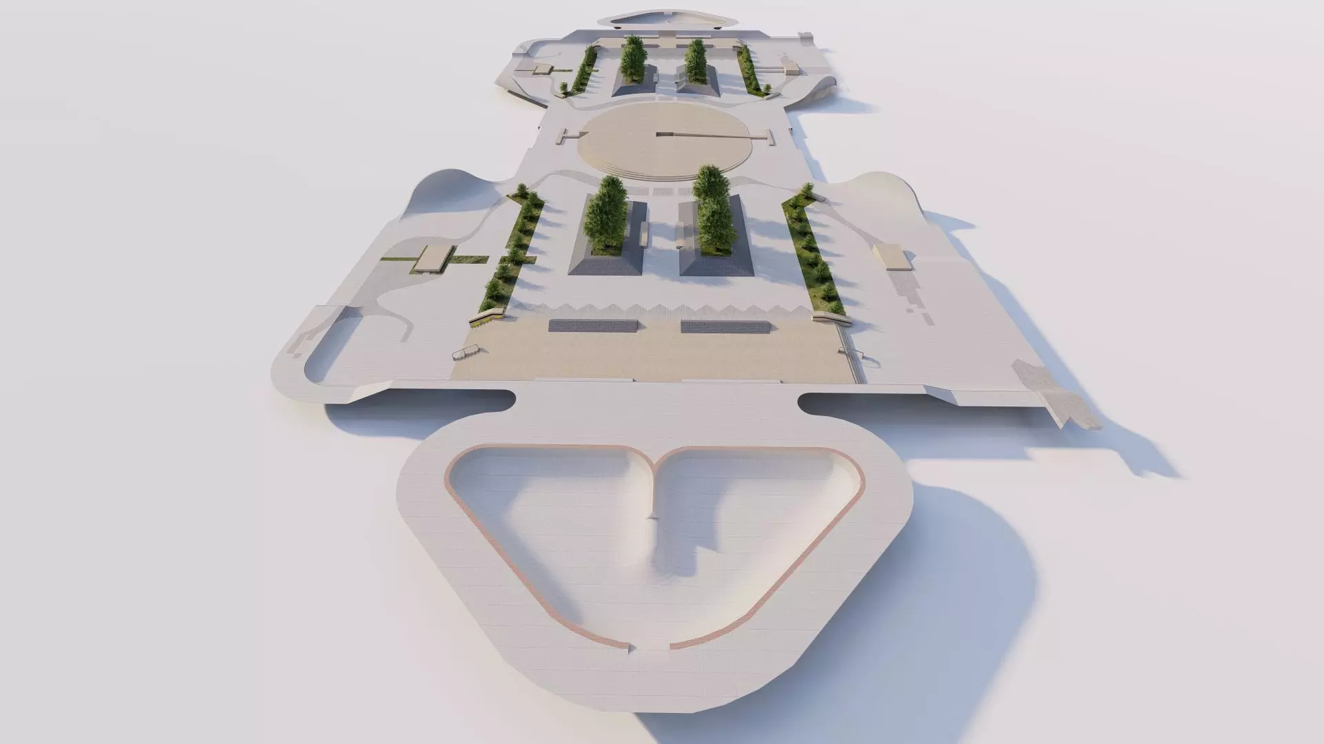 Skatepark-Skate Park PACK 3D model_3