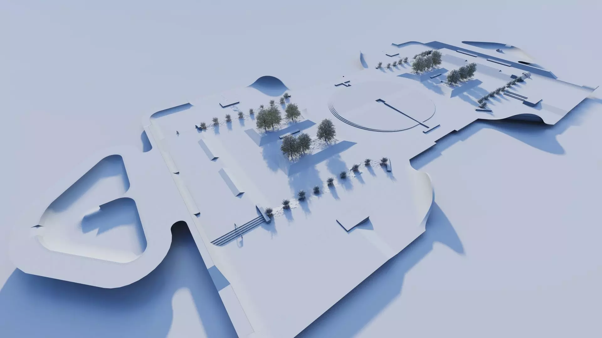 Skatepark-Skate Park PACK 3D model_15