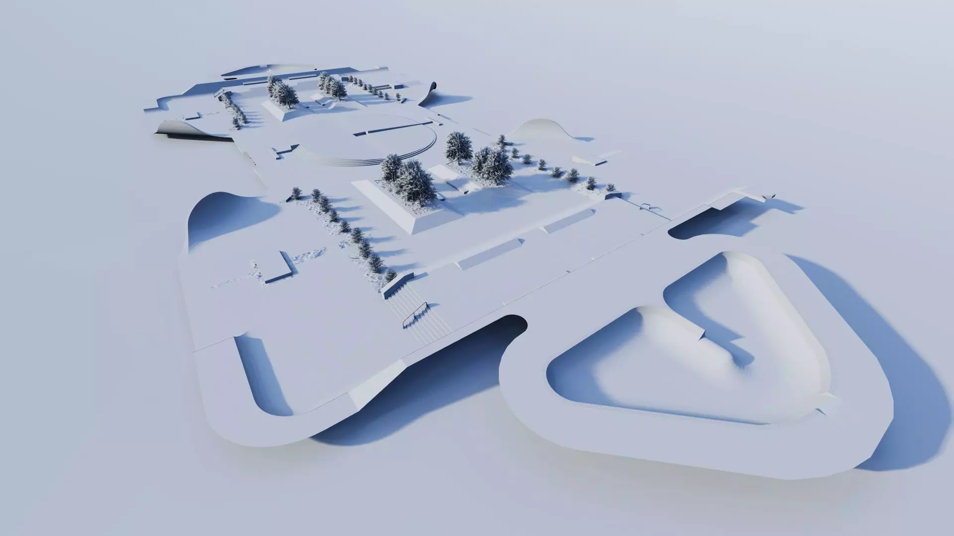 Skatepark-Skate Park PACK 3D model_13