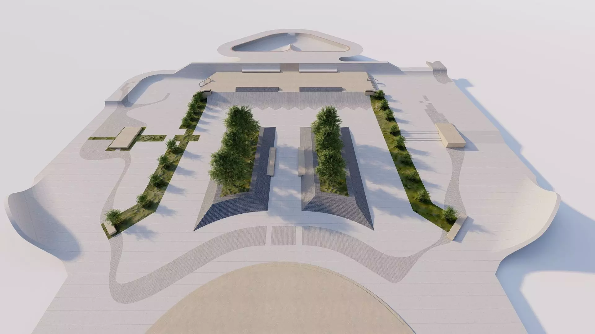 Skatepark-Skate Park PACK 3D model_8