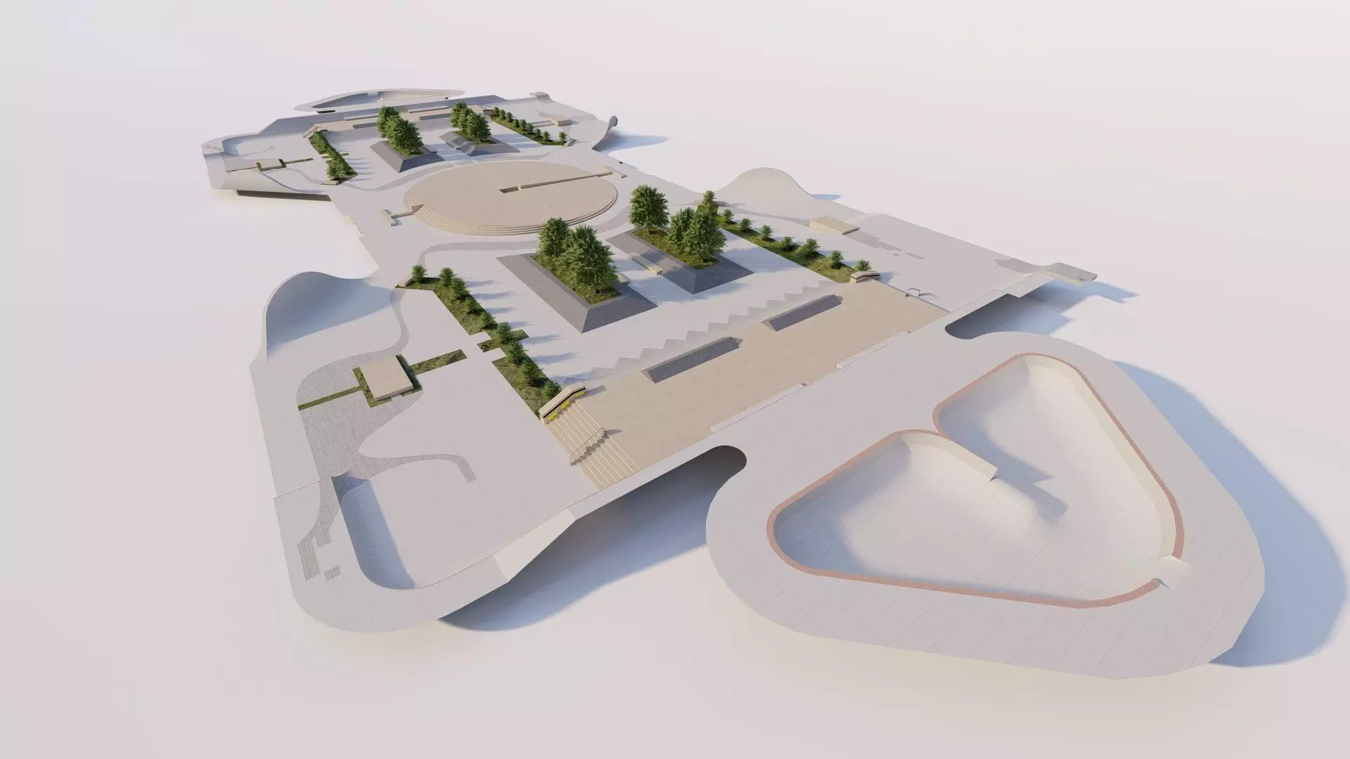 Skatepark-Skate Park PACK 3D model_6