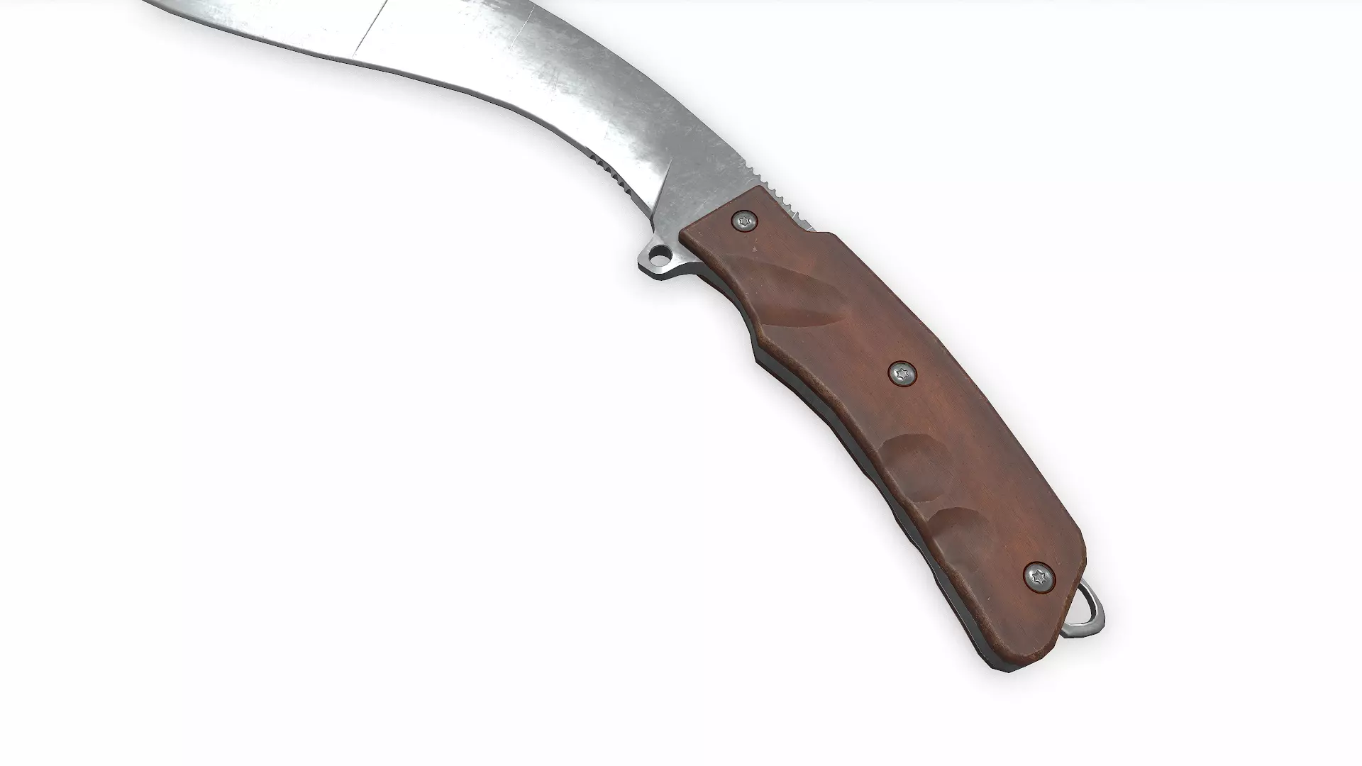 Kukri Knife Low-poly PBR Low-poly 3D model_5