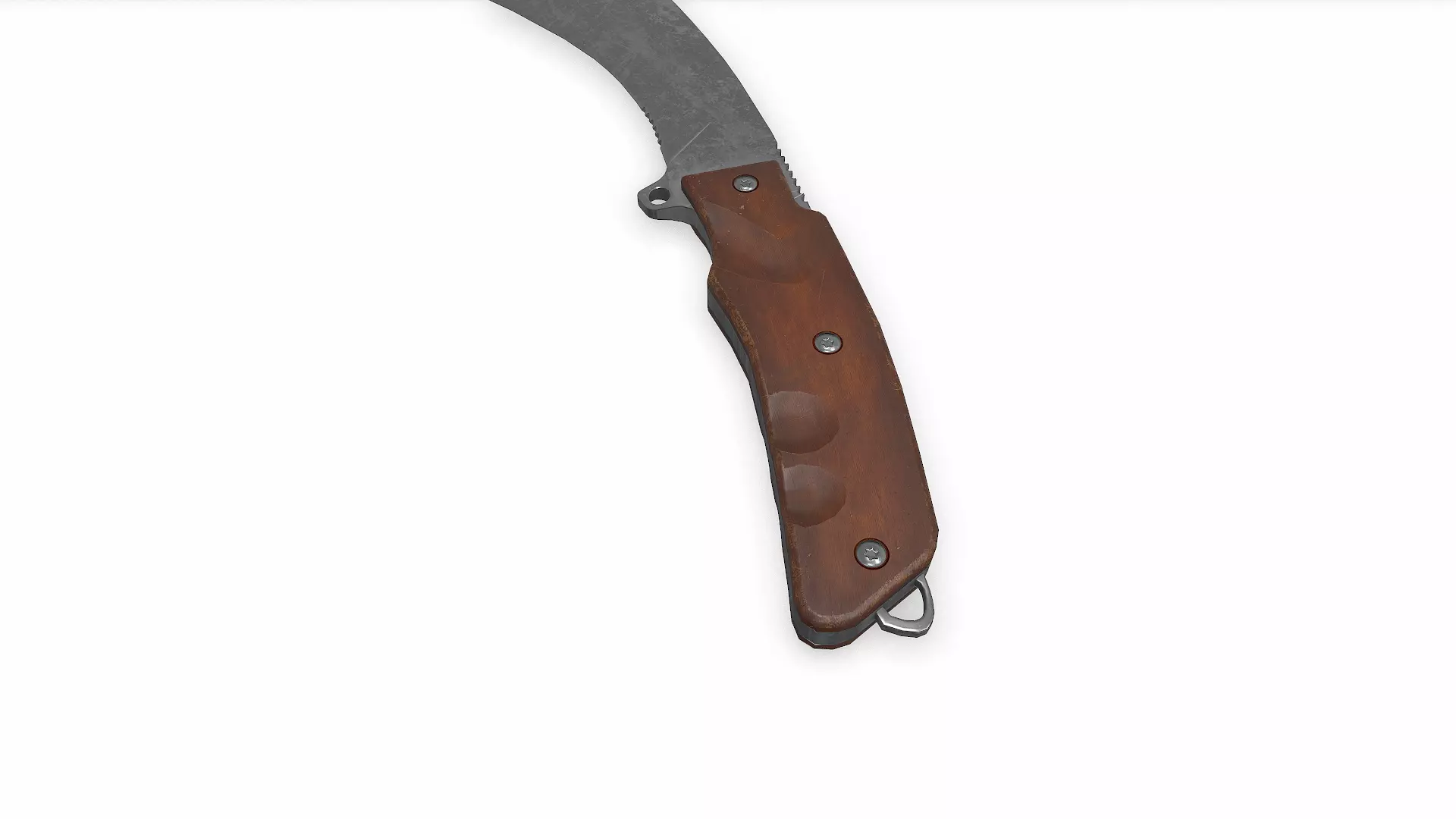 Kukri Knife Low-poly PBR Low-poly 3D model_11