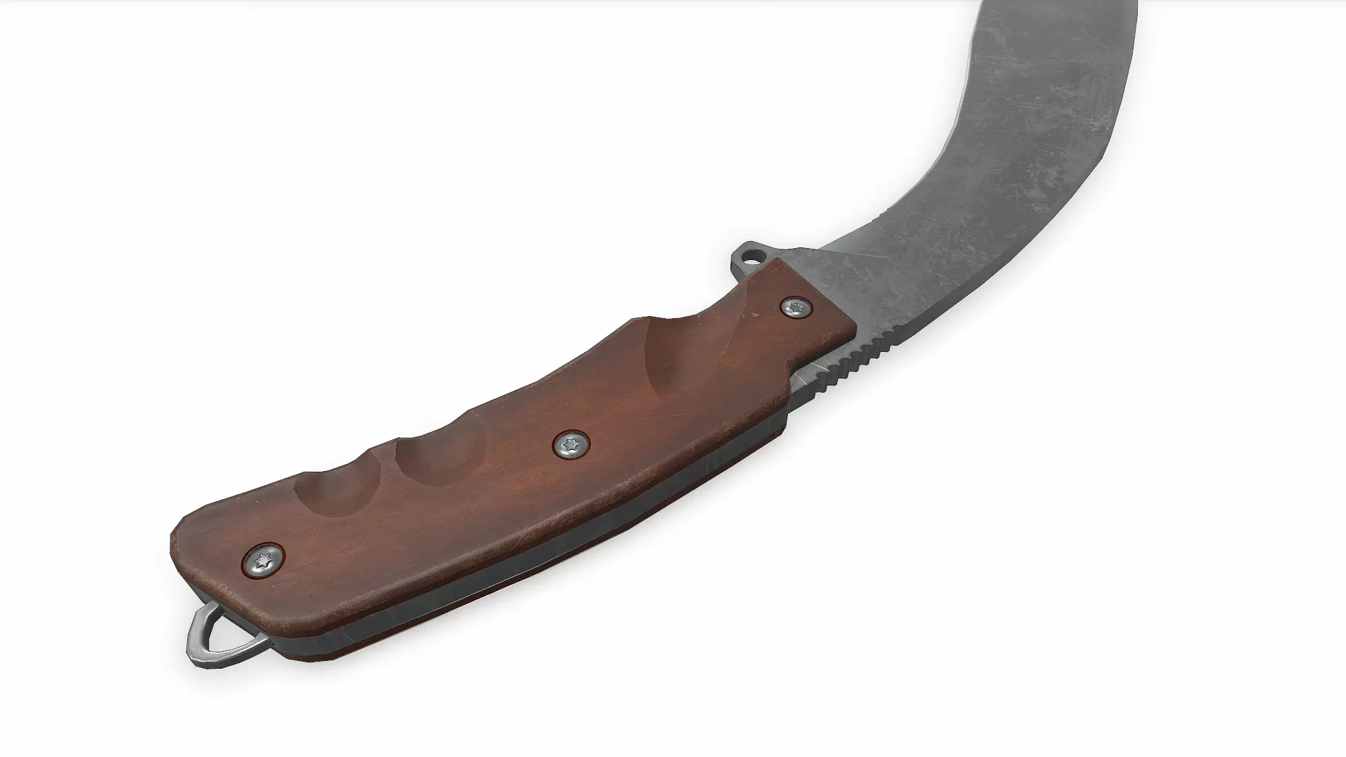 Kukri Knife Low-poly PBR Low-poly 3D model_6