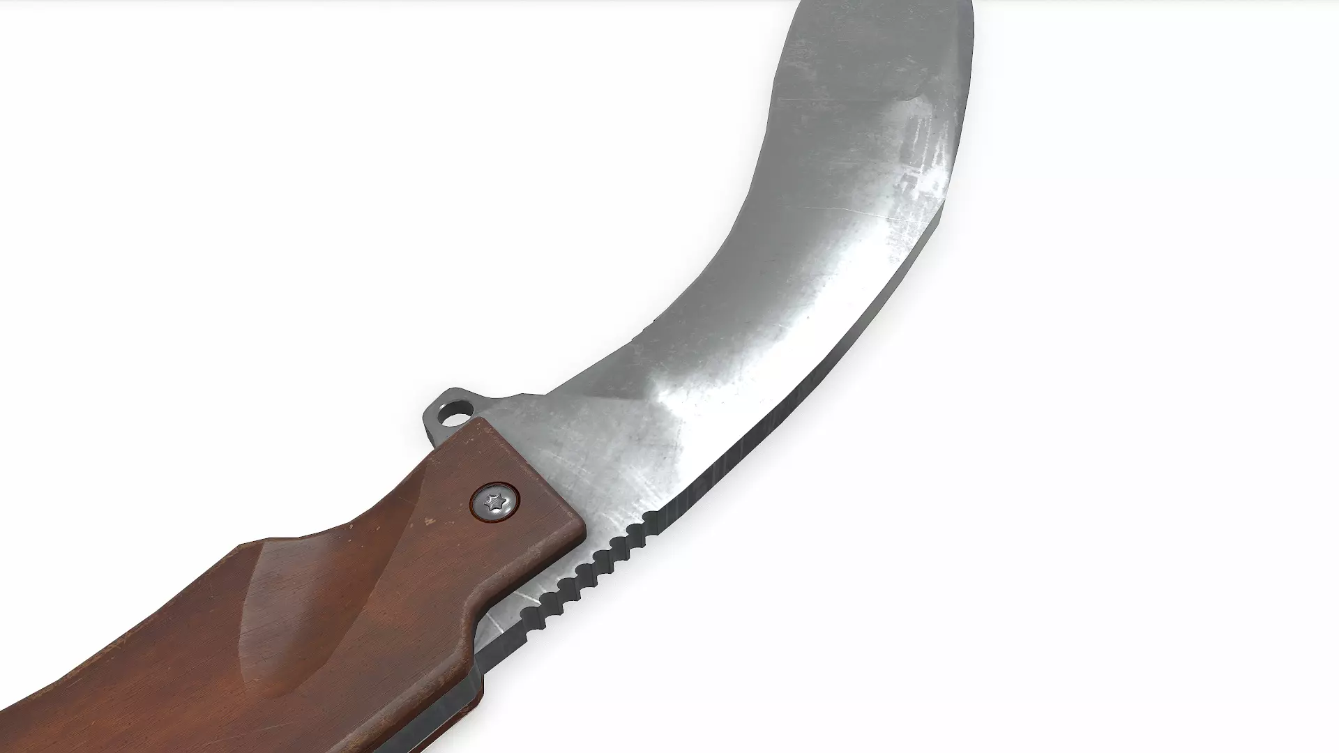 Kukri Knife Low-poly PBR Low-poly 3D model_13