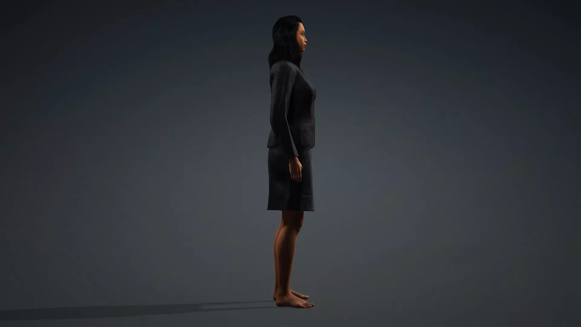 Realistic African Female Character 3D model_3