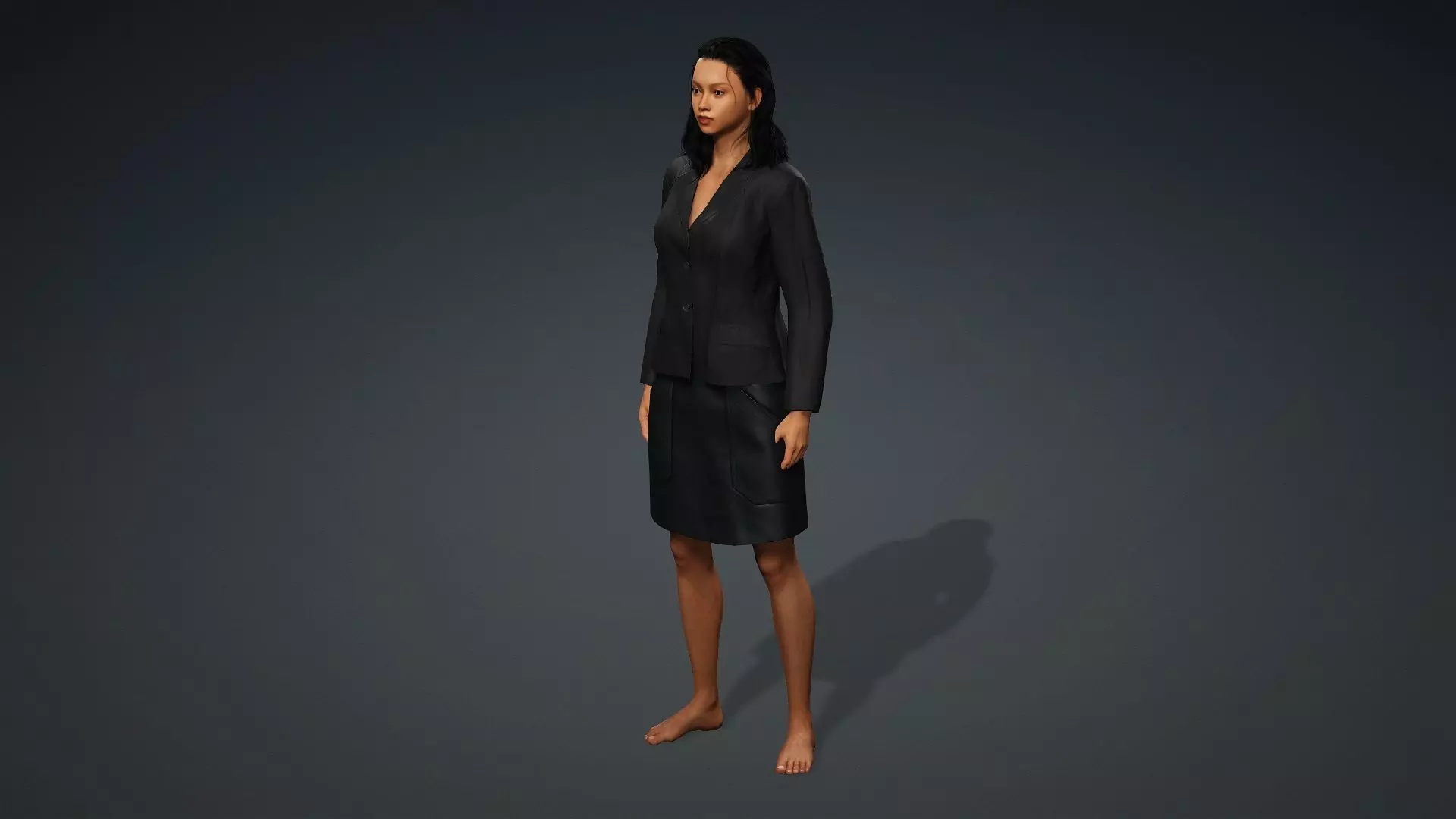 Realistic African Female Character 3D model_11