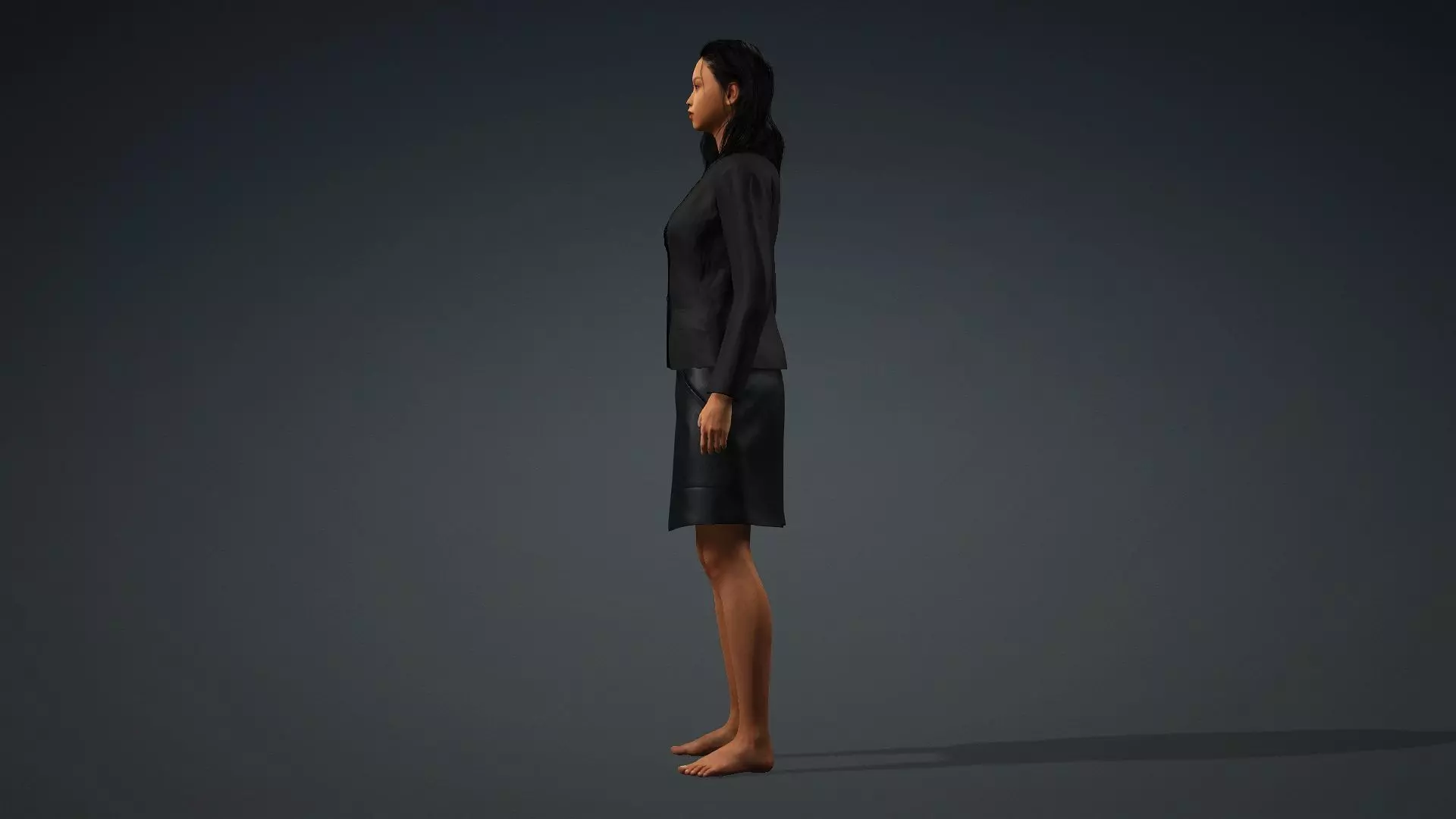 Realistic African Female Character 3D model_4