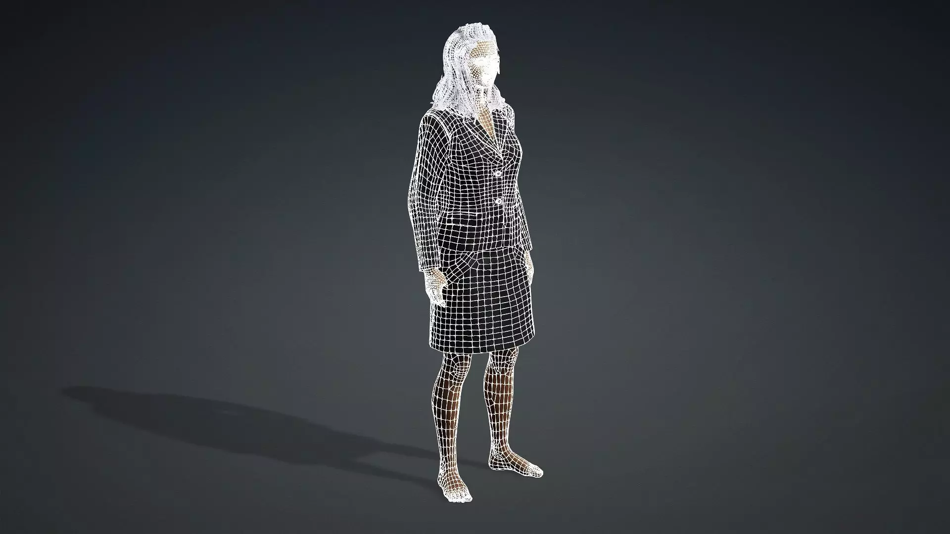 Realistic African Female Character 3D model_20