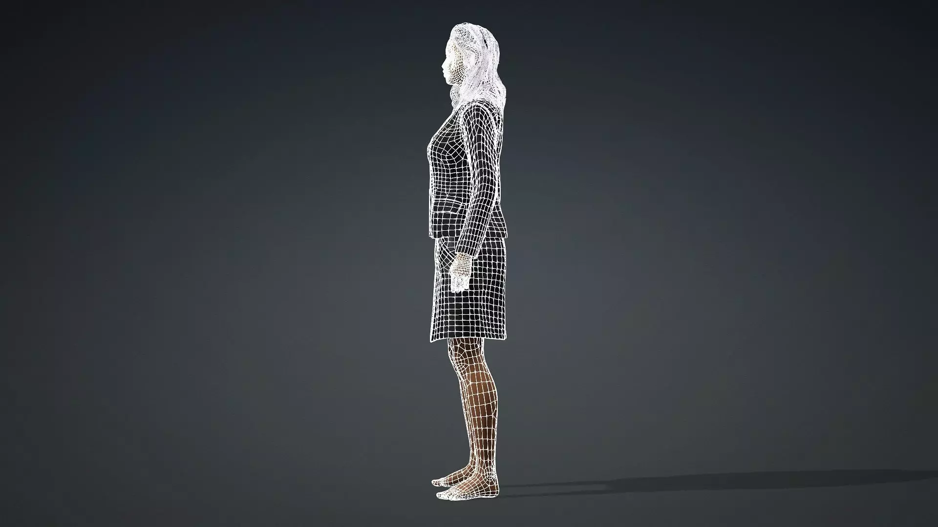 Realistic African Female Character 3D model_14