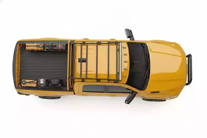 Carhartt Edition Heavy Duty Pickup Truck Low-poly 3D model 7