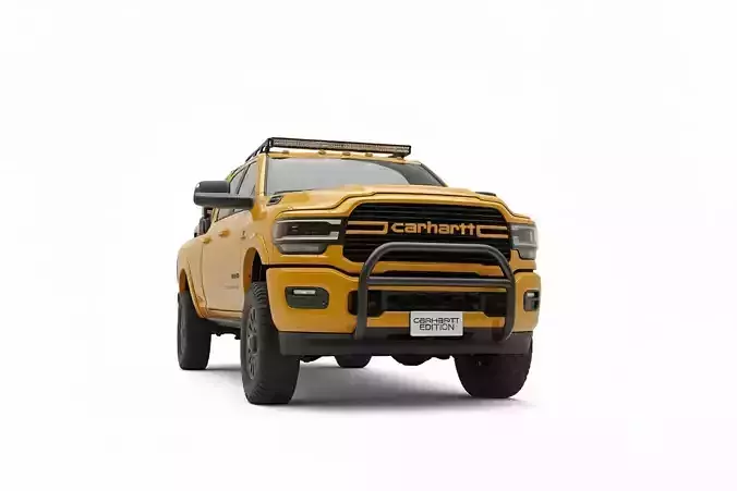 Carhartt Edition Heavy Duty Pickup Truck Low-poly 3D model 5