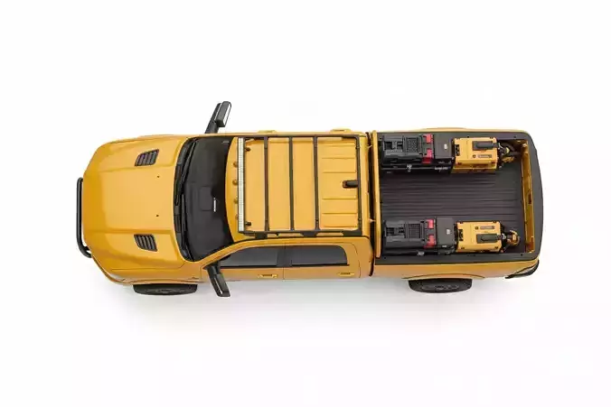 Carhartt Edition Heavy Duty Pickup Truck Low-poly 3D model 4