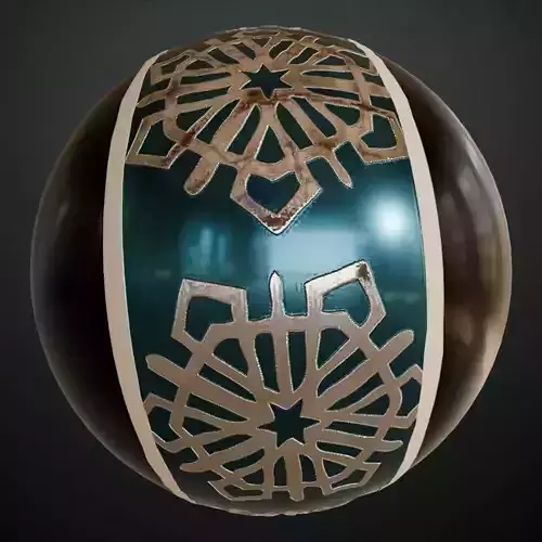 Brown Modular Geometric Sci-Fi Panel PBR Seamless