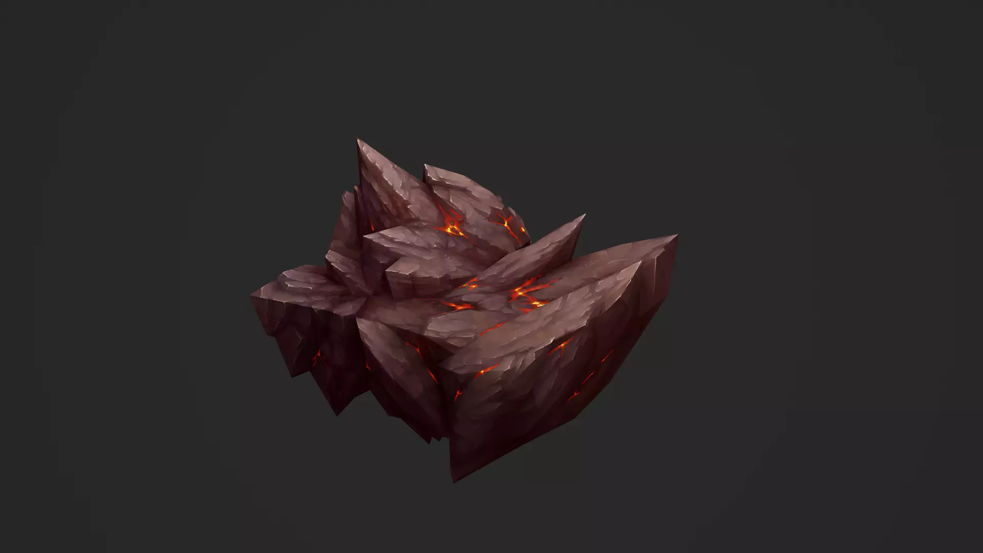 Lava Rocks Volcanic Rocks Set 03 Low-poly 3D model_13