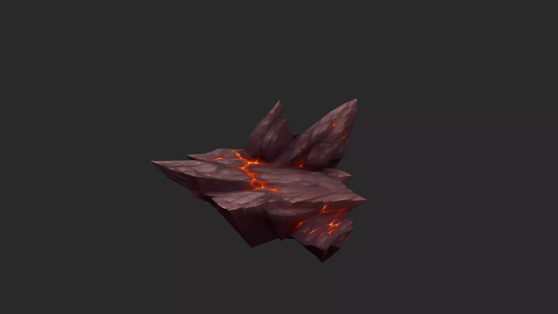 Lava Rocks Volcanic Rocks Set 03 Low-poly 3D model_8