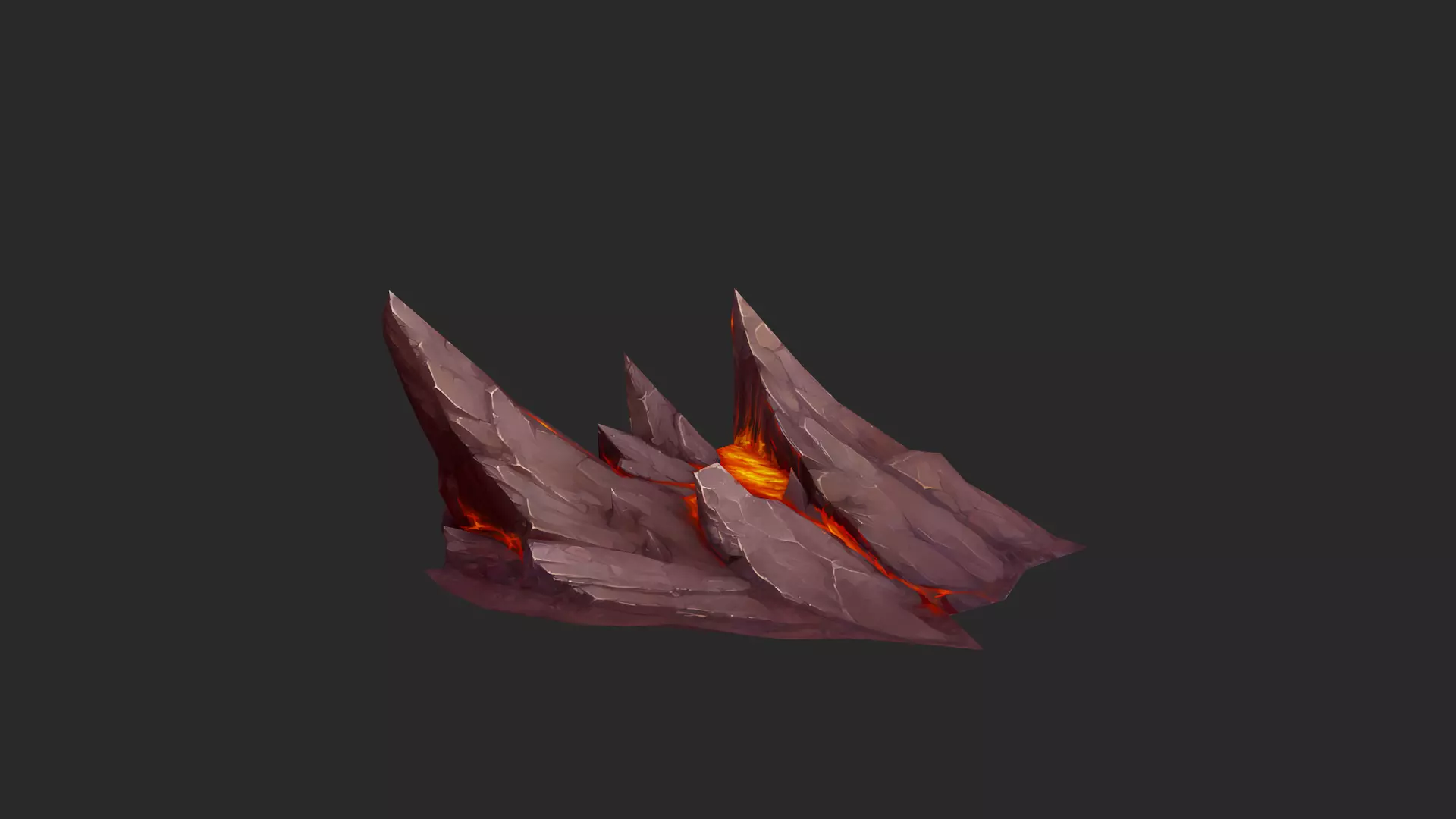 Lava Rocks Volcanic Rocks Set 03 Low-poly 3D model_3